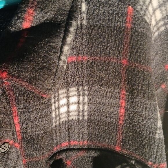 Men's Plaid Button Down Shirt - Black and Red RL64 - Picture 3 of 8